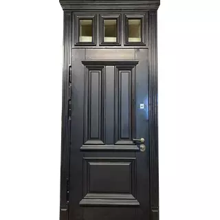 Стальная дверь со стеклянными вставками и терморазрывом